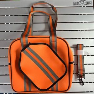 NWOT Eineng Pickleball Bag in Safety Orange and 3M reflective 🍊 🪩